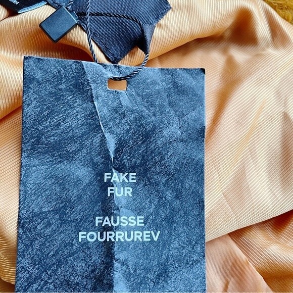 NWT Vero Moda Jayla Shaggy Short Teddy Moto Jacket Thai Curry Women’s Size Small - Picture 7 of 12